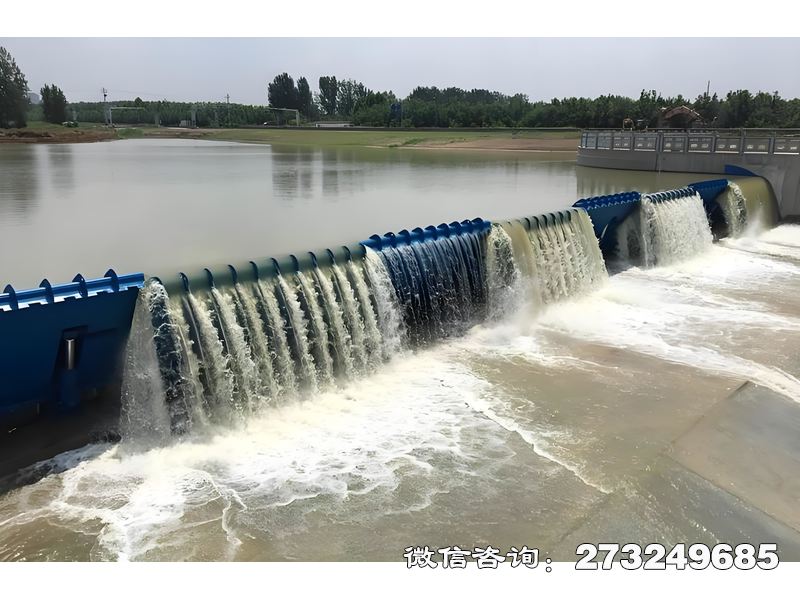 城市河道景观灯光坝用于城市河道景观提升与防洪工程，由水务局、市政工程公司及园林部门采用。钢制坝体结合LED灯光系统，形成动态光影效果，支持节日主题变换。液压驱动实现坝体升降，兼顾防洪安全与景观美化，适配缓流河道与商业街区，打造城市夜间地标。城市河道景观灯光坝价格电话微信联系厂家。